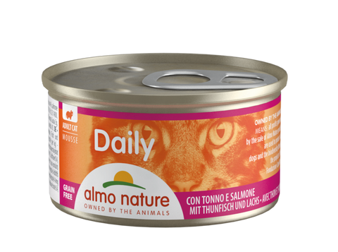 Almo Nature Daily Mousse Tonnikala & Lohi 85 g (-25%)