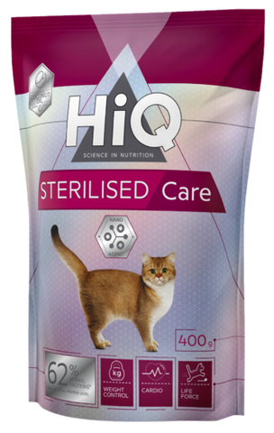 HiQ Kissa Adult Sterilised Care 400 g