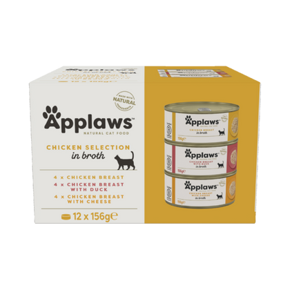 Applaws Kissa Kana Lajitelma Säästökoko 156 g 12-pack (-27%)