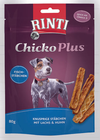 Rinti Chicko Plus Lohi & Kana 80 g (-25%)
