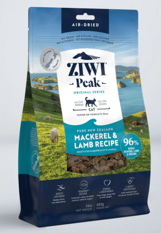 ZiwiPeak Kissa Ilmakuivattu Makrilli & Lammas 400 g