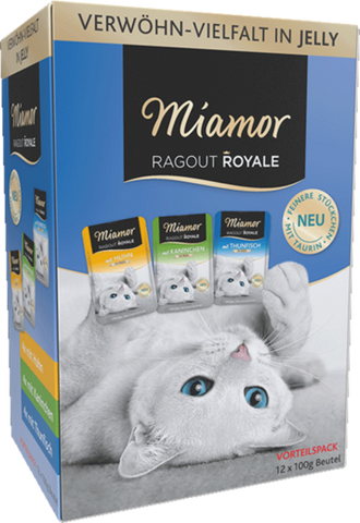 Miamor Ragout Royale Jelly Lajitelma 12 * 100 g (kani, tonnikala, kana) (-10%)