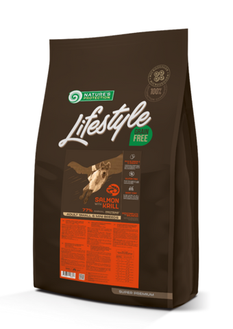 NP Lifestyle Adult Lohi & Krilli Pienille Koirille 10 kg (-25€)