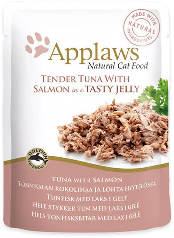 Applaws Kissa Tonnikala & Lohi Hyytelössä 70 g 16-pack (tilaustuote)
