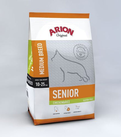 Arion Original Senior Kana & Riisi 2*12 kg TUPLA (tilaustuote) (-10 €)
