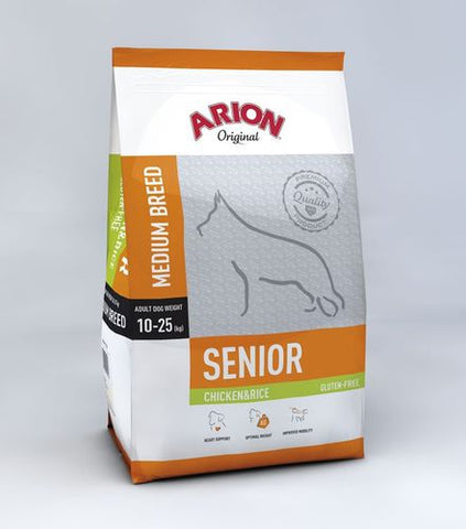 Arion Original Senior Kana & Riisi 2*12 kg TUPLA (tilaustuote) (-10€)